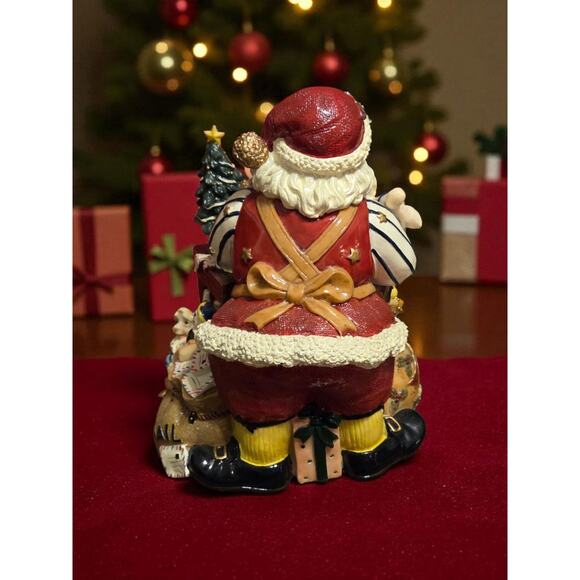Fitz and Floyd Toyland Santa Musical Figurine in Original Box - Picture 6 of 11